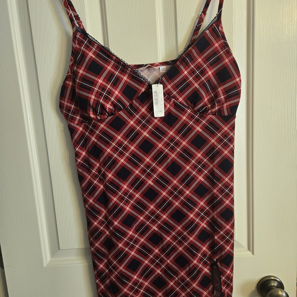 La Vie en Rose Plaid Women's Nightgown